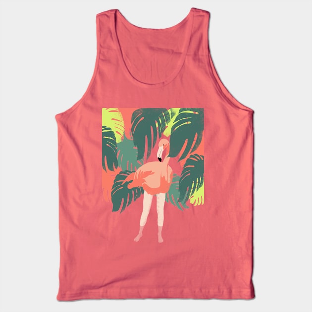 Flamingo Tank Top by EglePlytnikaite